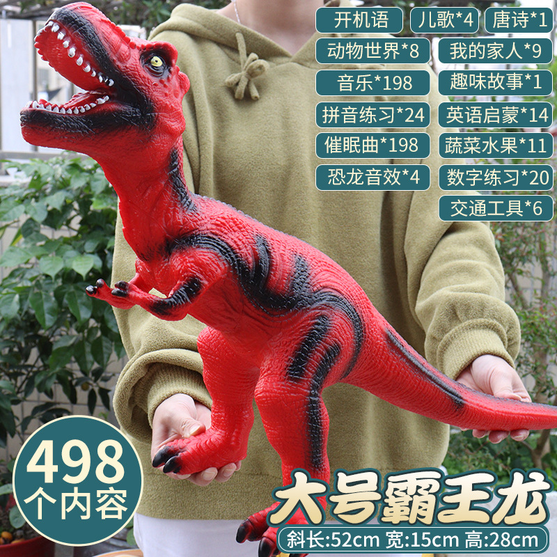 厳選】大きいサイズの柔らかいゴムの恐竜のおもちゃはゴムの電動の発声の覇王竜の模型の子供のおもちゃの卸売りをシミュレーションします。|undefined
