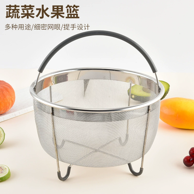 Handheld silicone fruit steamer stainless steel