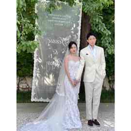 婚庆户外草坪蕾丝挂布名字挂纱结婚定、制迎宾牌蕾丝花边挂布纱装