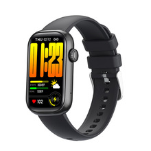 跨境新款QS50防水体温心率血氧女性生理周期提醒拨号通话智能手表