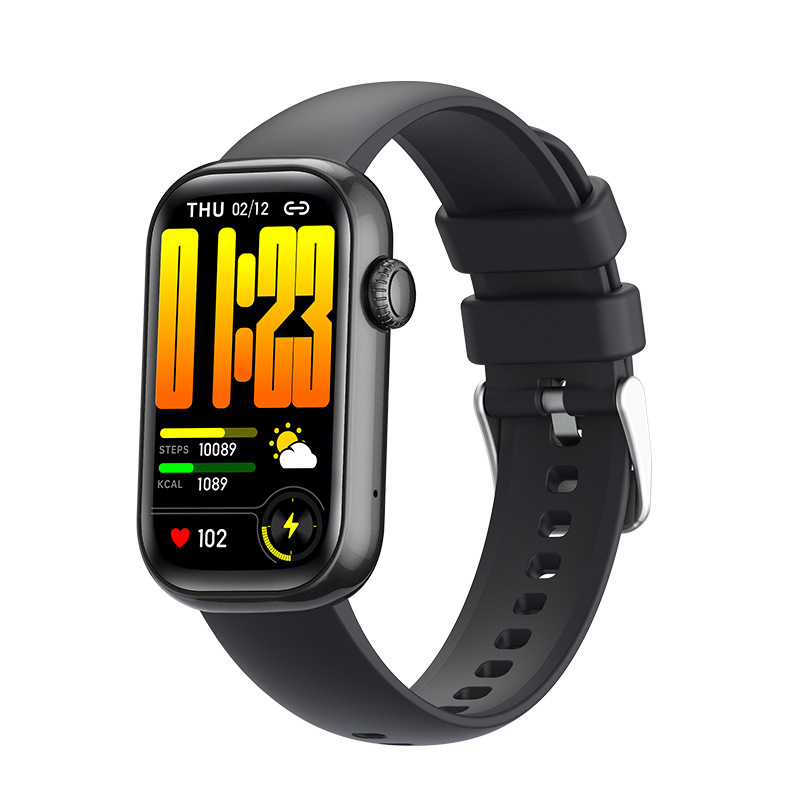 跨境新款QS50防水体温心率血氧女性生理周期提醒拨号通话智能手表