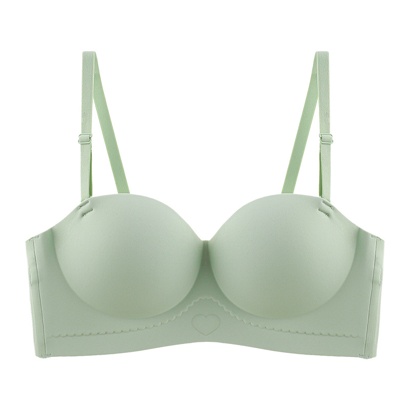 Ropa interior sin costuras de las mujeres Pecho pequeño empuja hacia arriba el sujetador grande pecho contrayendo anti-flacidez sin tirantes inalámbrico Belleza sujetador trasero mujeres