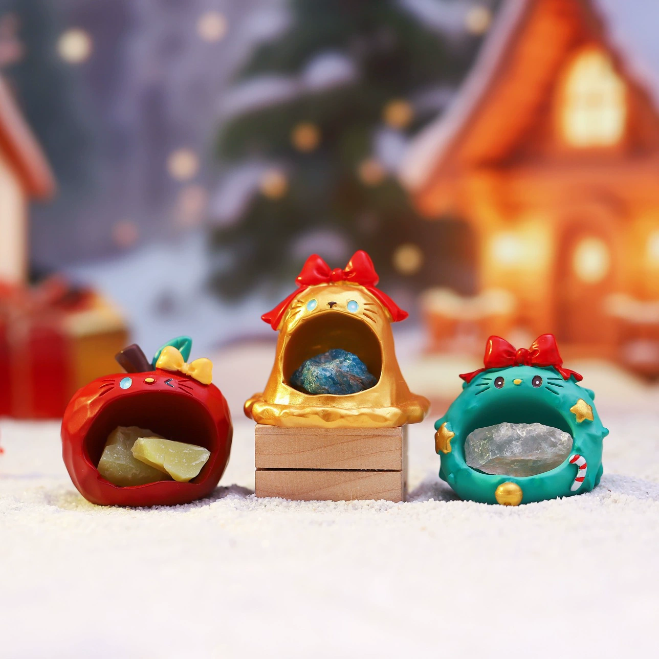 Подарочная коробка-сюрприз кристаллическая ёлочная игрушка натуральный кристаллический камень, оптовая продажа