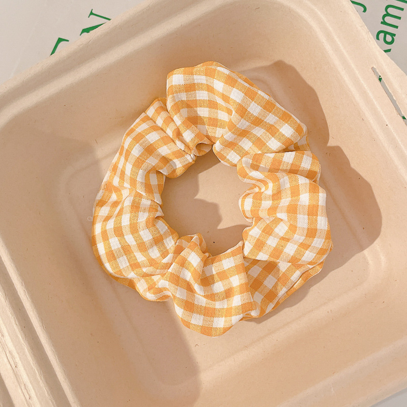 Lazo para el cabello de intestino grueso rayado coreano para mujer, sensación de alto nivel, cuerda para el cabello de cola de caballo, banda de goma para la cabeza para niñas, cuerda para la cabeza de gran tamaño, accesorios para el cabello de flores para la cabeza