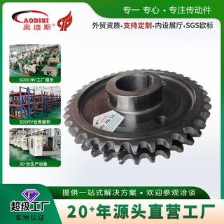 实力厂家AODISI精密传动链轮单双排双节距齿轮 单排双排不锈钢链