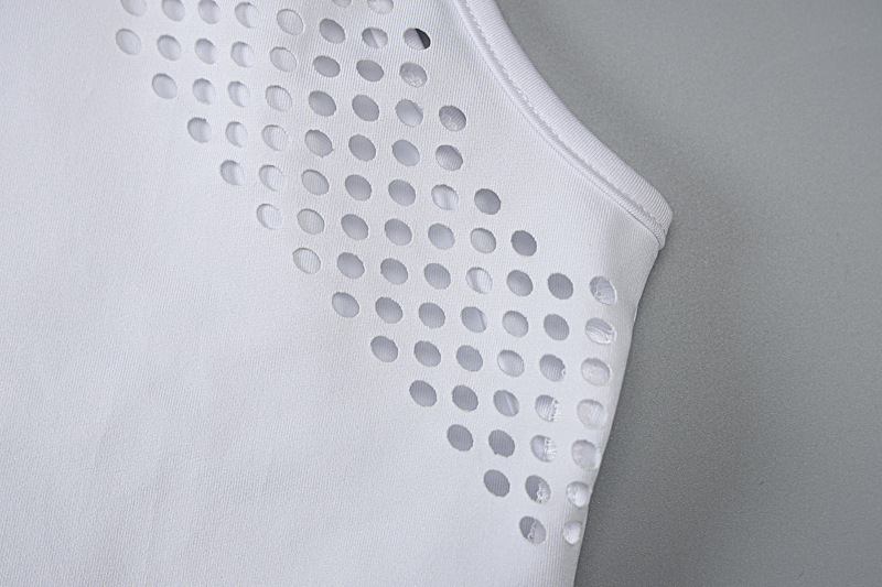 long-sleeved off-the-shoulder round-neck hollowed solid color top NSJS119247