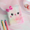 Cartoon small cute laptop, plush book for elementary school students, cat, Birthday gift