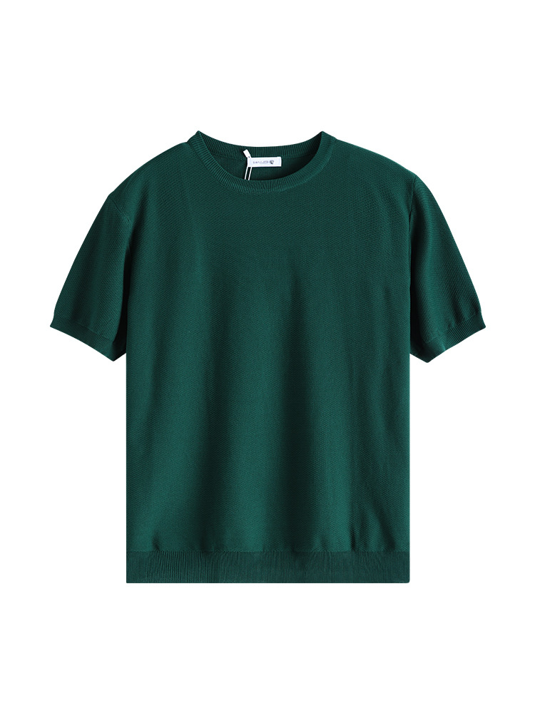 Camiseta de manga corta de seda de hielo para hombre Ropa de hombre de verano para hombre 2025 nueva marca de moda de lujo ligero para hombre