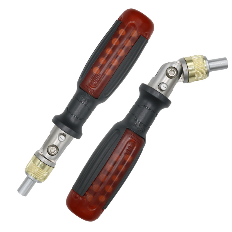 Juego de destornilladores de trinquete multiángulo 10 en 1 de grado industrial para el hogar multifuncional con cabeza cruzada.