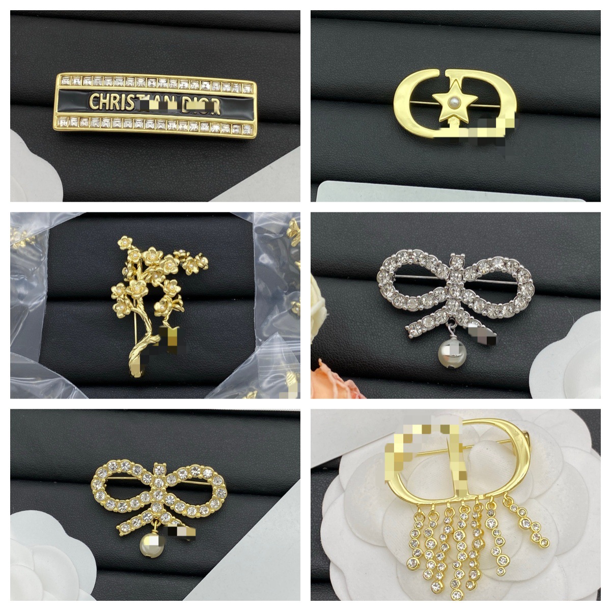 Dijia's New Diamond-Encrusted Pearl Bow Brooch for Women, High-End Sweet Pearl Pig Nose Accessories, Accessible Luxury Brooch