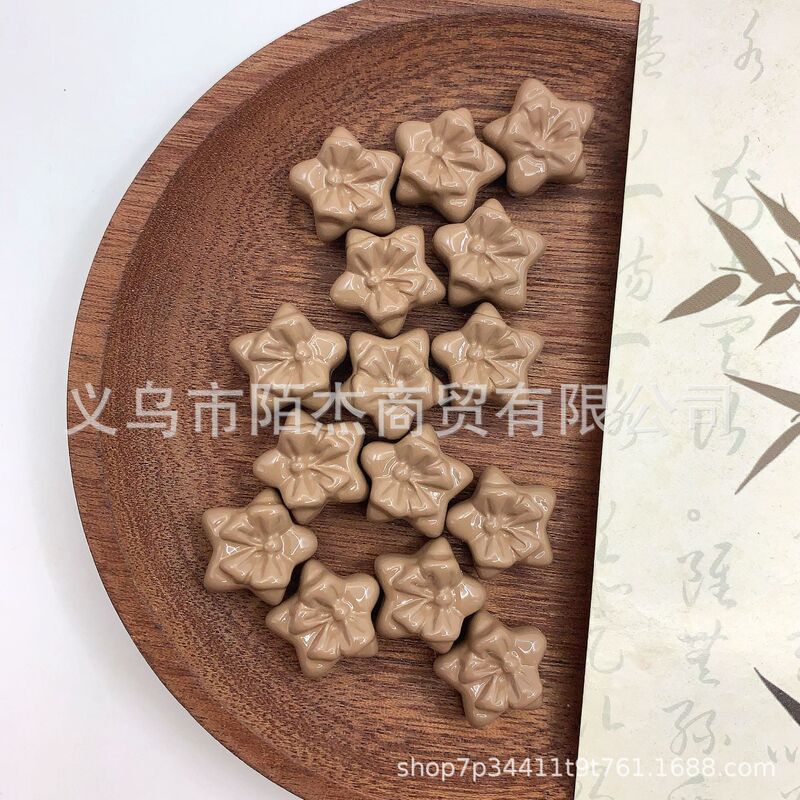 亚克力蝴蝶结五角星串珠 diy发绳饰品配件手机链包挂钥匙扣材料|undefined