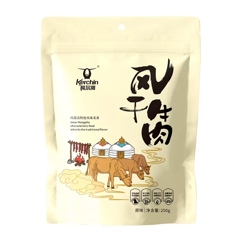 科尔沁风干手撕牛肉250g休闲零食内蒙特产