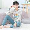 Thermal underwear, thin flower boy costume, keep warm sweater, overall, trousers, long-sleeve, suitable for teen