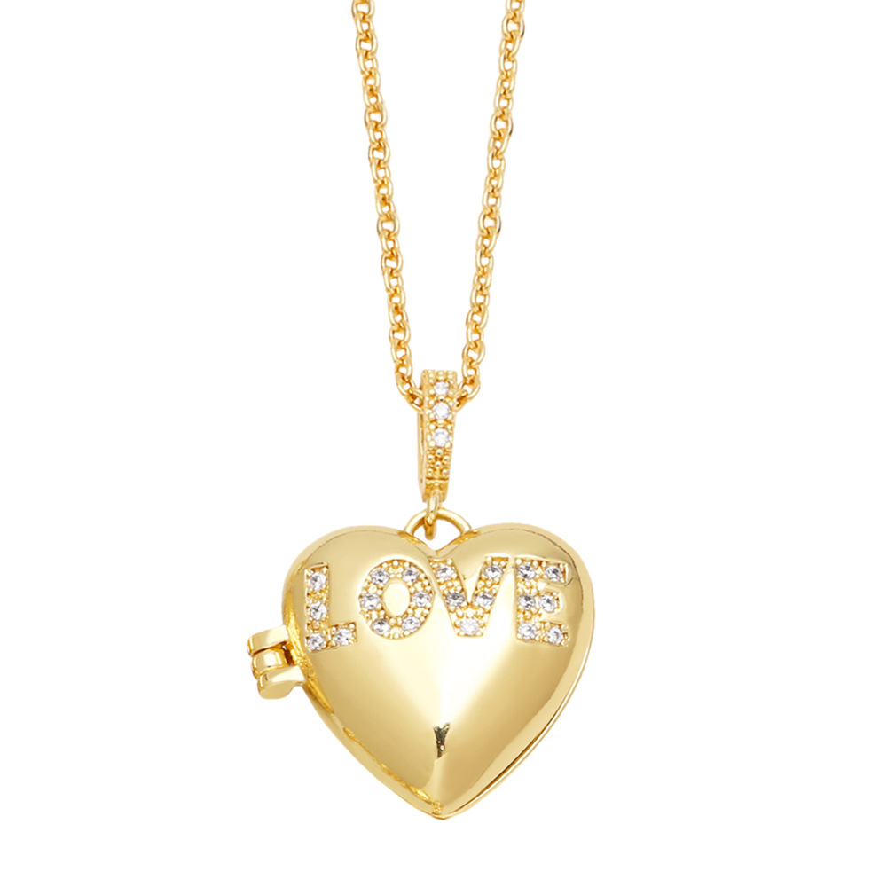 Women's Gender Inlay Design Copper Simple Style Classic Style Letter Inlay Zircon Pendant Necklace