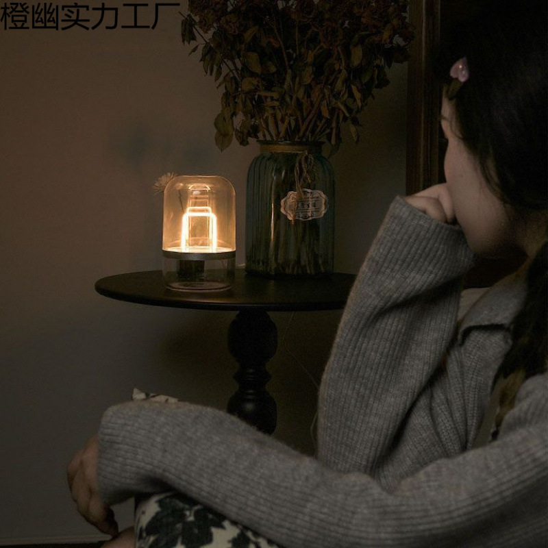 Smart Couple Long-Distance Sensor Lamp Pair Friendship Table Lamp Birthday Student Long-Distance Relationship Missing Secret Code Night Light Crossing