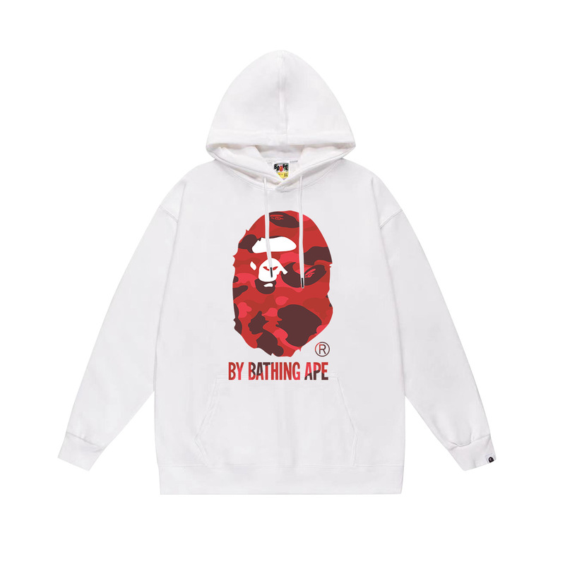 BAPE猿の頭の潮のブランドの片面のプリントは帽子の衛衣の秋冬の新型のヒップホップの潮流の男女の同項の純綿になります。|undefined