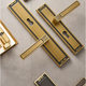 New Chinese style door lock pure copper bedroom door handle all copper bedroom mute magnetic suction lock Villa double open door lock wholesale