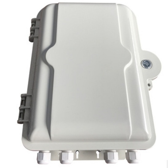 仿SMC材质1分16插片式分光分纤箱 24/32芯楼道壁挂抱杆式FTTH box