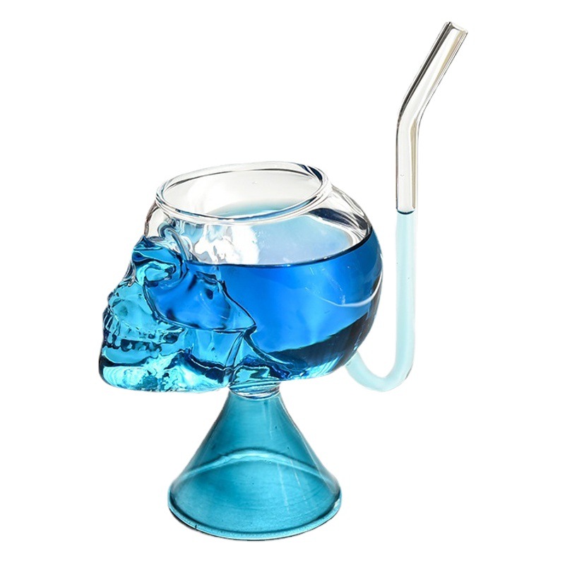 Copa de vino transparente con filtro de calavera creativa de vampiro, copa de vino tinto, copa de cóctel, venta directa de fábrica