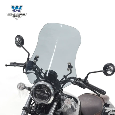Qianjiang flash 150 windshield | Motorcycle front windshield - brown-height-50cm