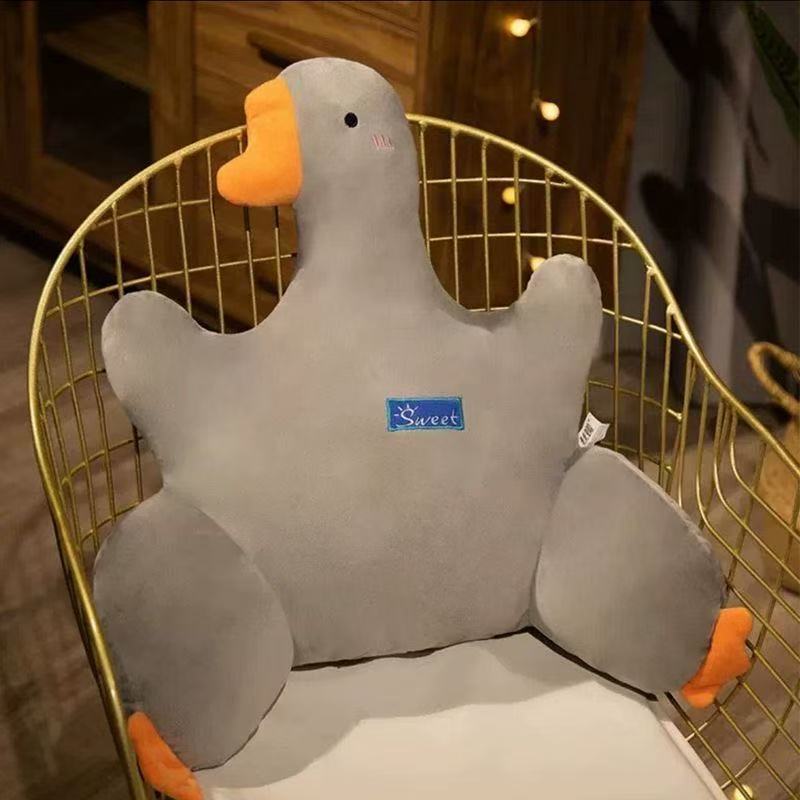 Big goose pillow, lumbar support cushion, back cushion, white goose dormitory sofa seat cushion, butt cushion, nap cushion, cartoon plush for car