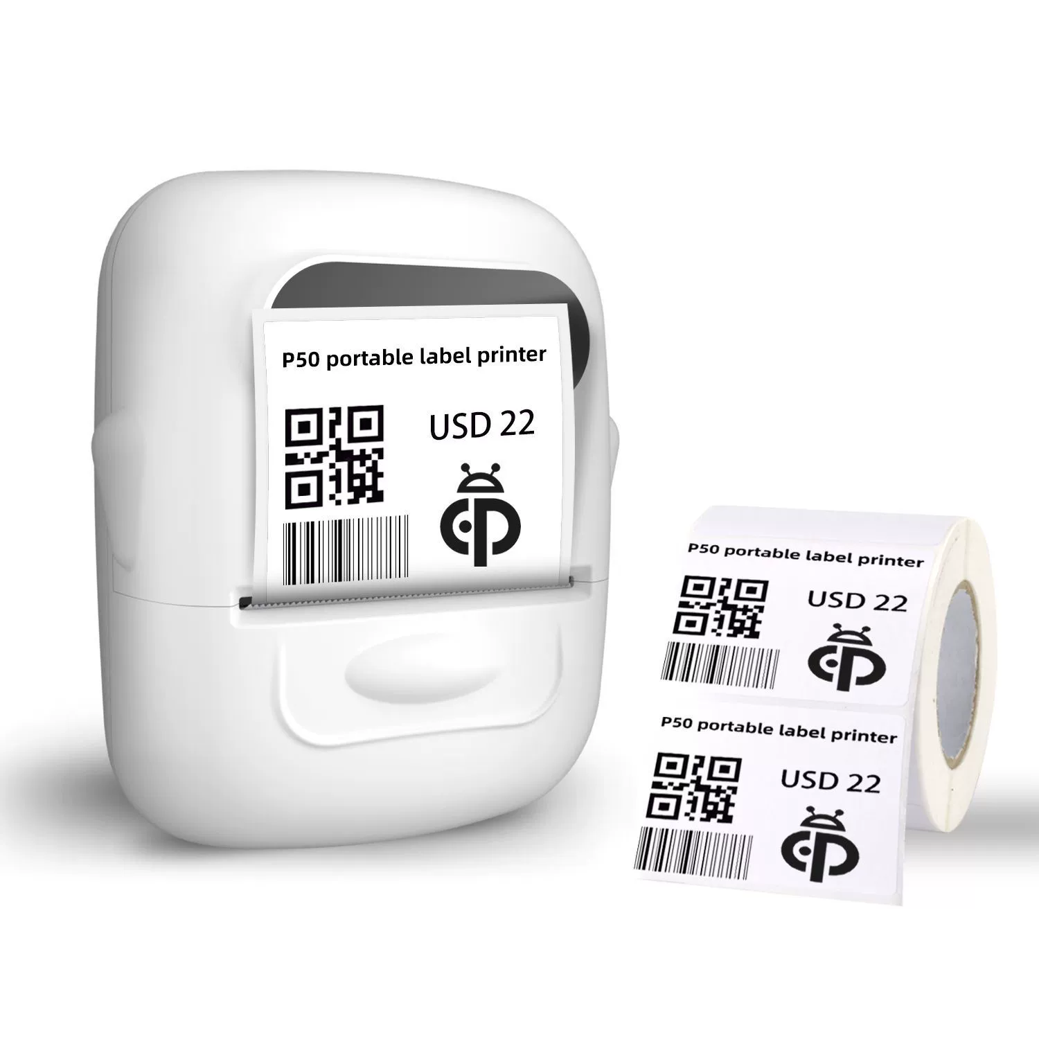 Термопринтер штрихкодов P50 Bluetooth, беспроводной принтер этикеток с Bluetooth-соединением