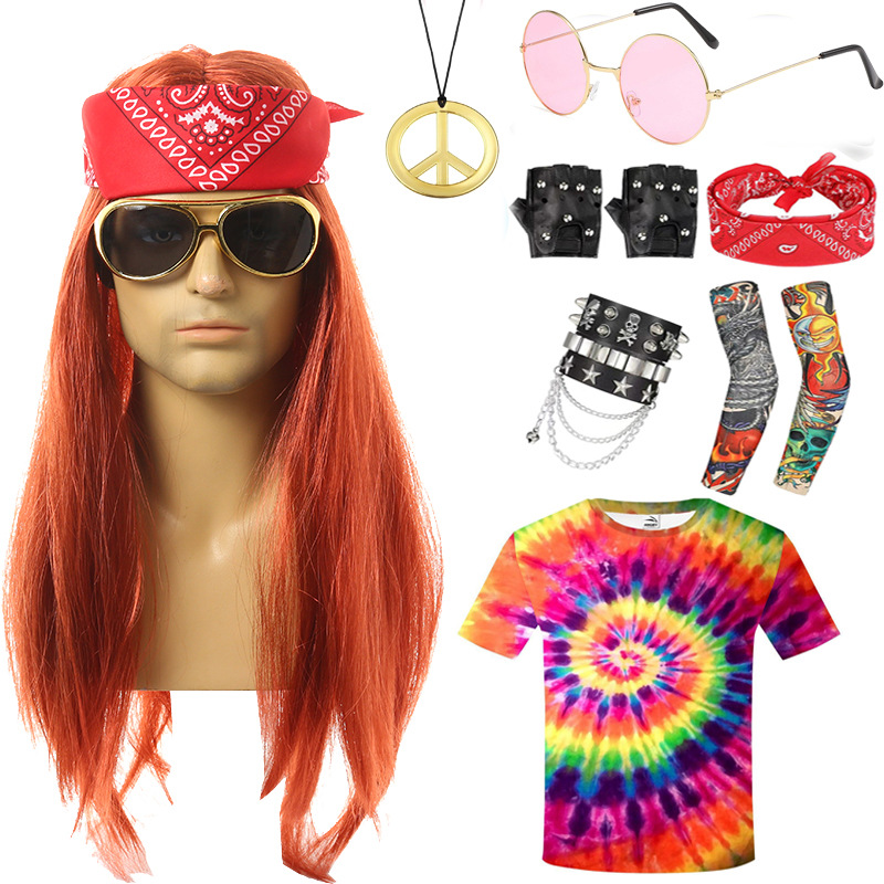 오렌지 스트레이트 헤어 + 세븐피스 세트 2