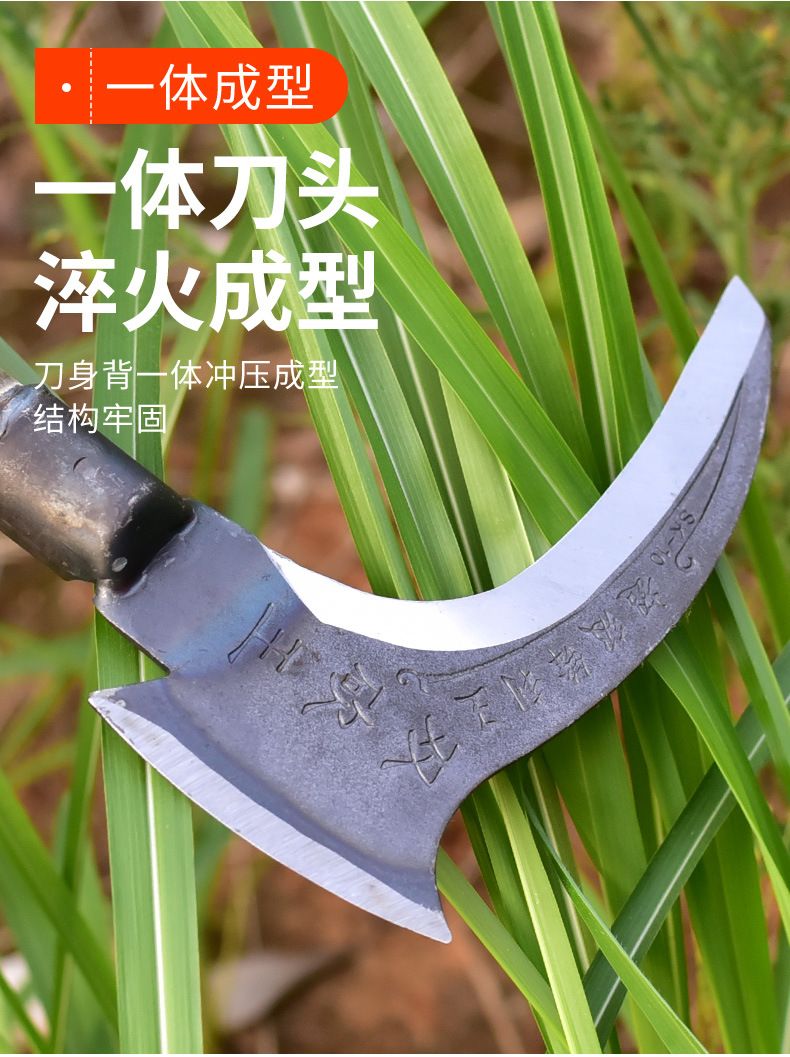 砍割两用镰刀 农用收割秸秆割草镰刀 砍树枝砍柴锰钢镰刀双砍镰刀-阿里巴巴