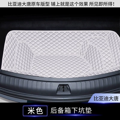 Trunk Mat: Tang front trunk mats - beigetrunk-floor-mat-there-is-a-power-source-on-the-right-side-of-byd-tang