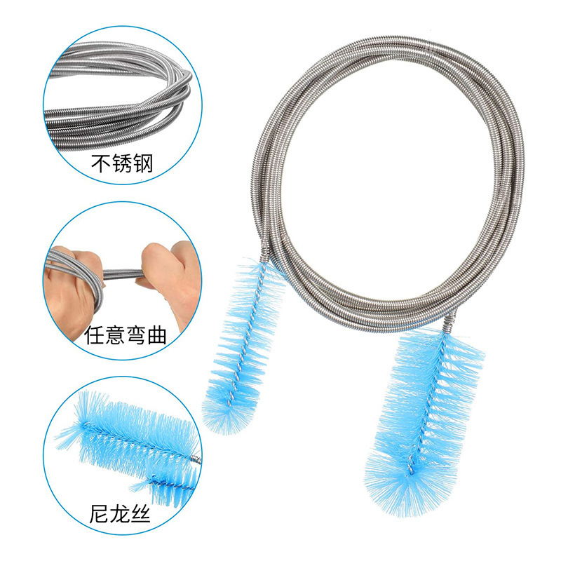 Cepillo de Resorte para Tuberías de Acero Inoxidable, Multifuncional, para Desagües image 3