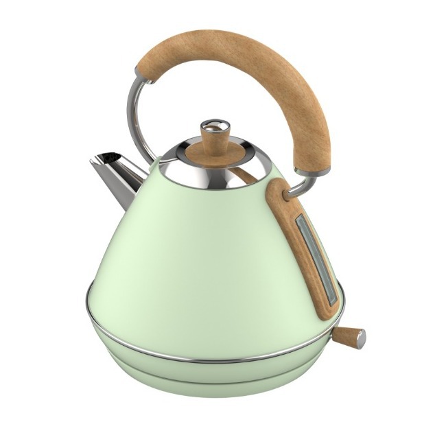 Grano de madera caldera eléctrica 1L Hervidor eléctrico 304 caldera de acero inoxidable potencia automática de alto valor pequeños electrodomésticos