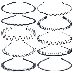 簡約帶膠套男士頭箍氣質髮飾洗臉發箍金屬頭飾背頭髮行造型固定夾