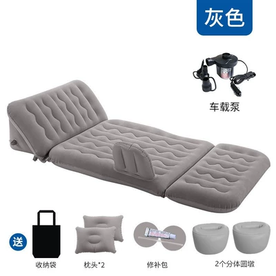 Car inflatable mattress for sleeping in Vehicle-mounted inflatable bed - a3-model-gray