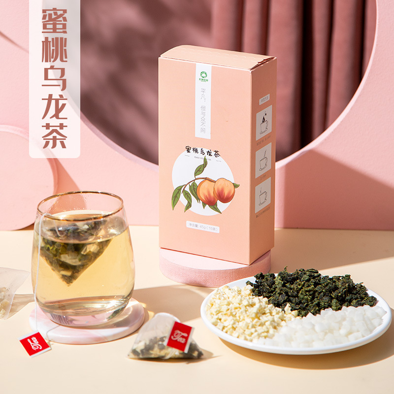 Peach Oolong Tea Red Beauty Triangular Bag Fruit Cold Brew Tea Mixue Oolong Flower Fruit Tea Bingcheng Fruit Tea