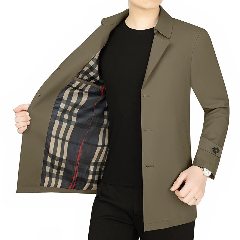 Autumn long fitted jacket, mid-length, Korean style