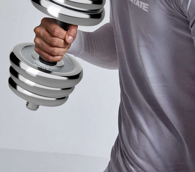 Saf Çelik Kaplama Solid Halter Ev Kullanımı Erkek Fitness Ekipmanı Barbell Seti Döküm Demiri Halter Barbell