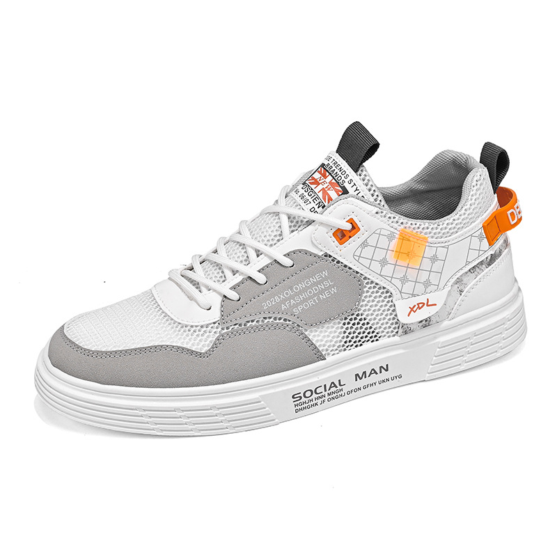 Zapatillas Deportivas Transpirables de Malla para Jóvenes, Estilo Universitario, de Caña Baja, con Bloques de Color, Retro, Casuales, para Hombre, Moda Primavera 2026