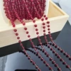 Transparent red gold chain