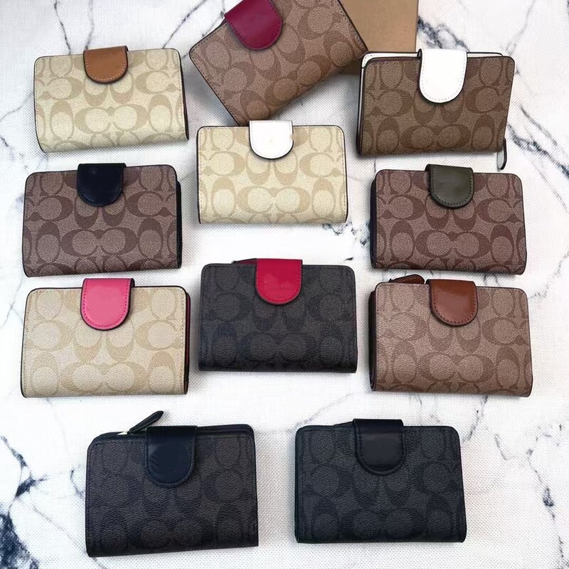 Source Factory Cross-Border Foreign Trade Classic Retro Women's Wallet Medium-Length Short Wallet Coin Purse Small Card Holder