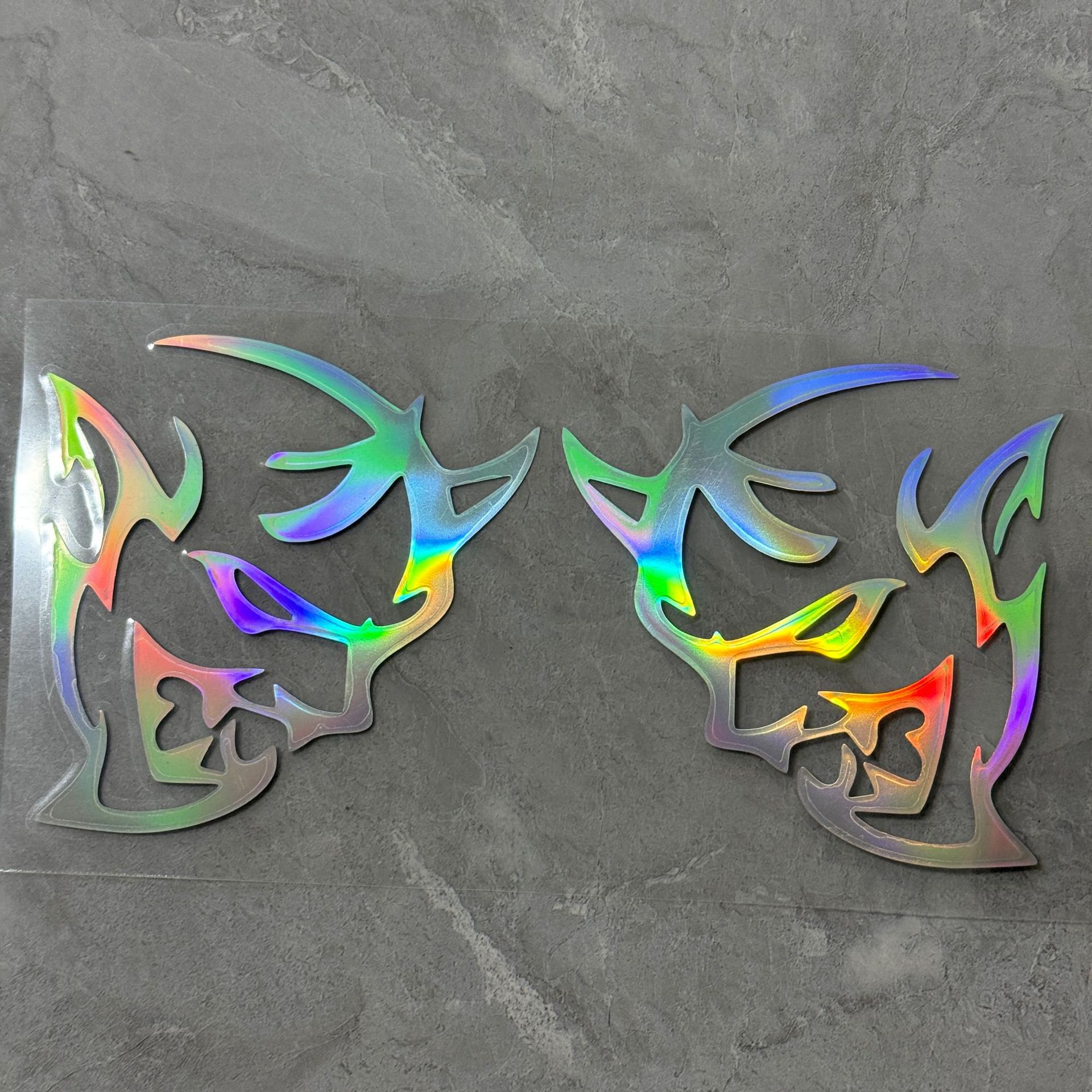 B형 레이저 악마 머리 10*10CM 쌍