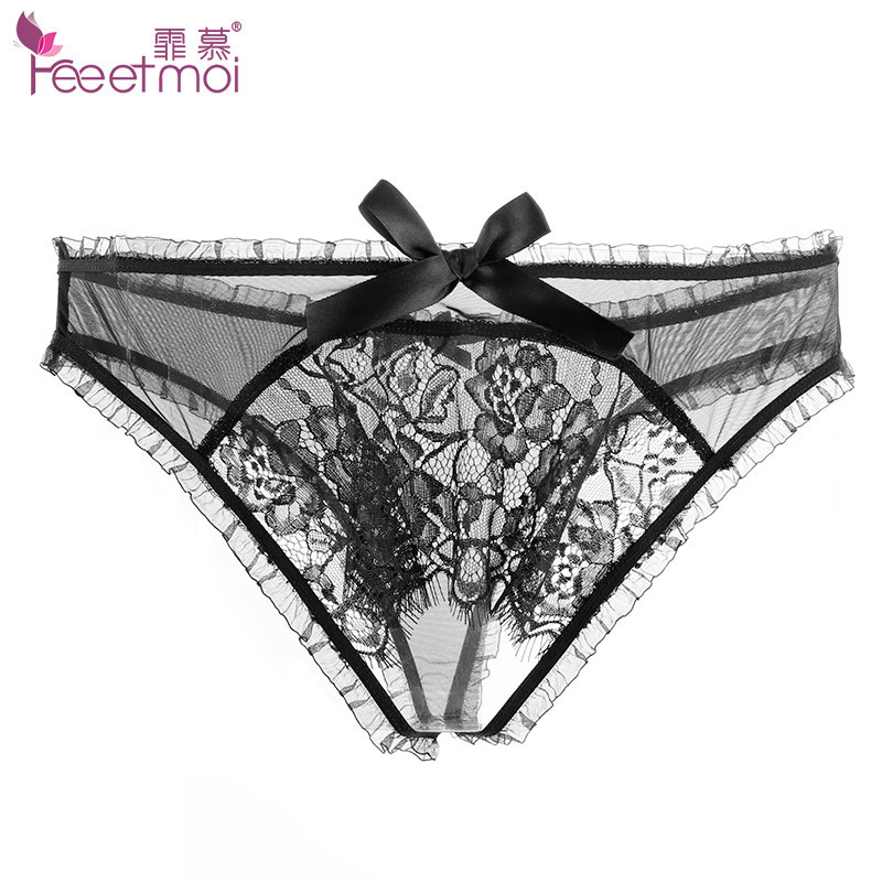 Admirar el comercio exterior ropa interior de mujer perspectiva malla seductora pestañas encaje abierto sexy pantalones de camiseta 7133