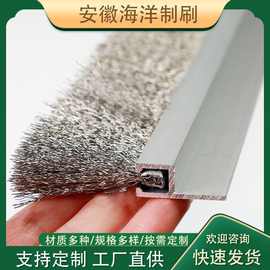 厂家批发不锈钢丝条刷密封条刷导轨清洁钢刷金属丝排刷