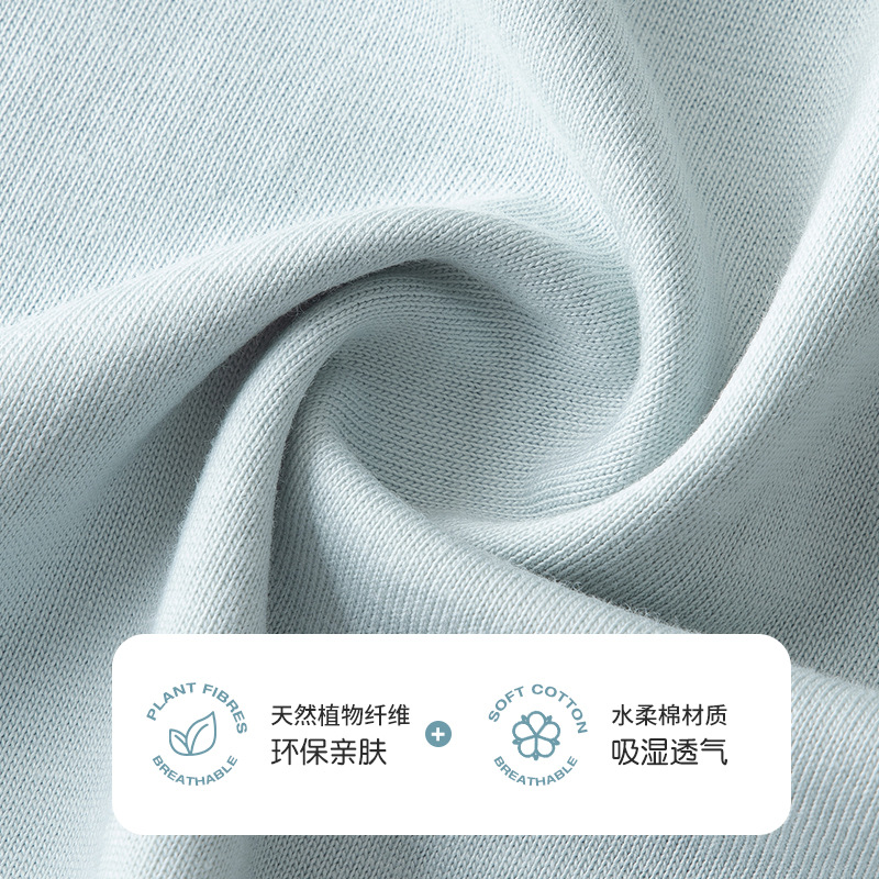 Agua suave Tencel algodón primavera y verano pijamas de las mujeres traje antibacteriano manga corta prendas vestir exteriores homewear