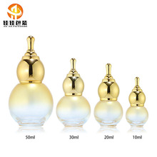 现货新款10ml小葫芦瓶精油瓶茶色活络油瓶化妆品50ml玻璃瓶分装瓶