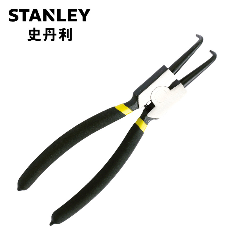 史丹利(Stanley) 84-338-23卡簧钳5英寸德式轴用弯嘴卡簧钳(外卡)