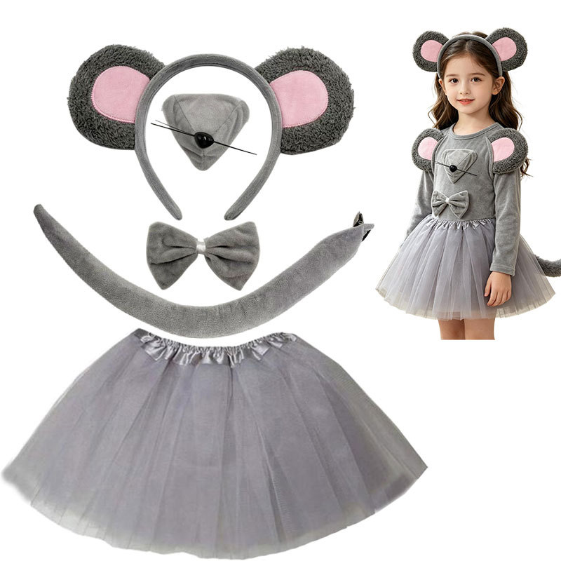 Ratón transfronterizo elefante orejas cabello hebilla de cabeza Halloween Cosplay disfraz de animales en stock Amazon image 35