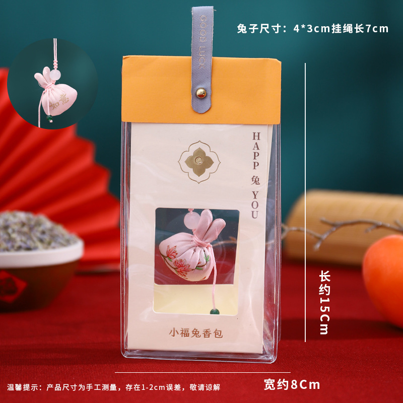 Persimmon Ruyi caramelo conejo bolsita Persimmon bolsita bendición portátil mini bolsita adornos regalo colgante