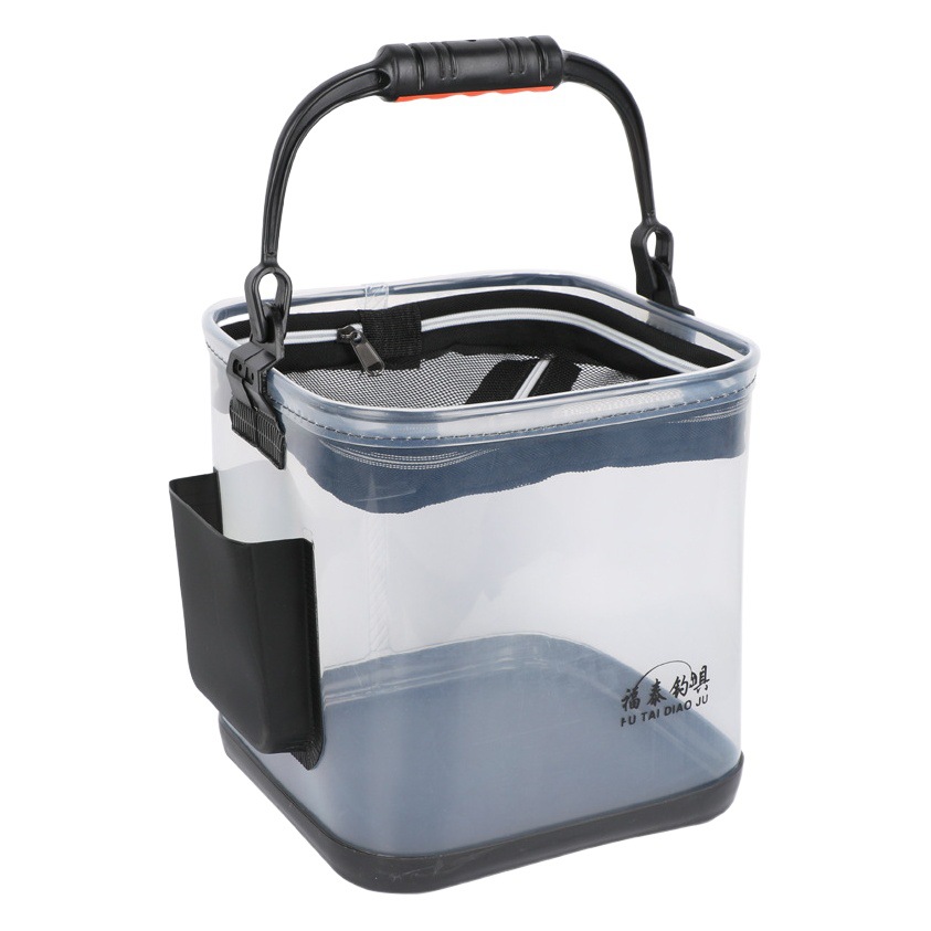 Cubo de pesca bolsa de equipo de pesca impermeable Cubo de EVA Luya corriente plegable transparente Cubo de pescado vivo caja de pescado Cubo de pescado image 1