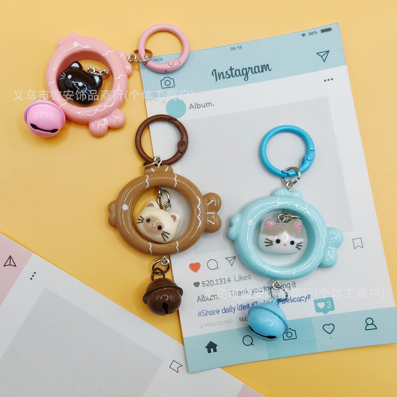 Cute Cartoon Cat and Fish Keychain Pendant DIY Student Backpack Water Bottle Clogs Hair Accessories Belt Accessories Cute Cartoon Cat and Fish Keychain Pendant DIY Student Backpack Water Bottle Clogs Hair Accessories Belt Accessories