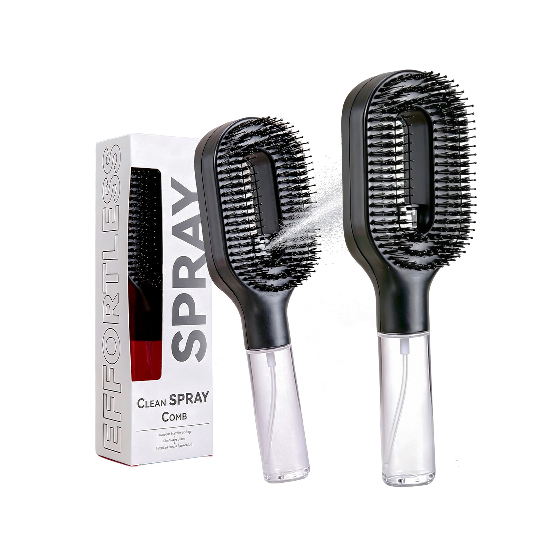 Comercio exterior transfronterizo venta caliente StyraHair pulverización de agua multifuncional pein de pulverización de cabello sincrónico pein de masaje antipiloto estático pein de masaje